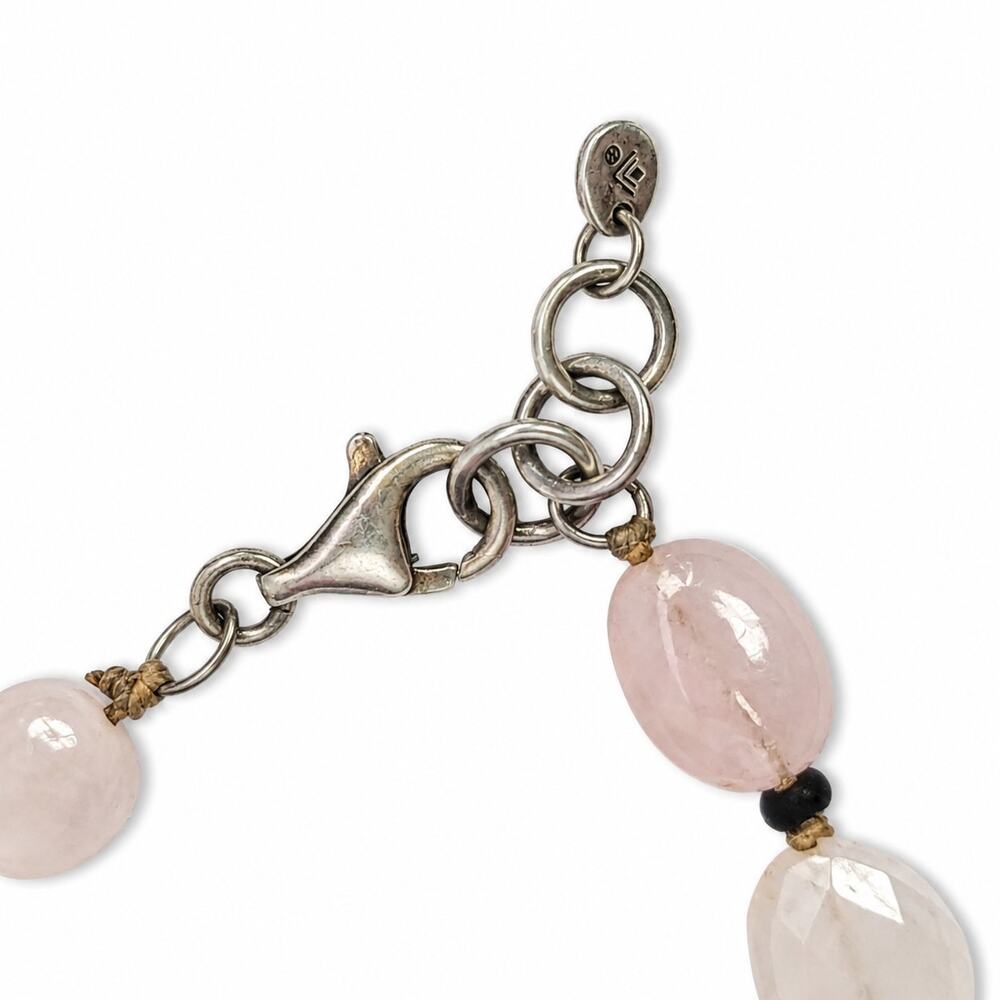 Silpada Peyote Bird Rose Quartz Gemstone Necklace N1819 Sterling Silver - Picture 5 of 5